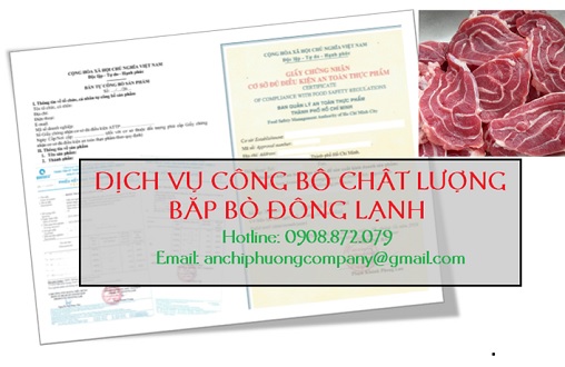 BẮP BÒ ĐÔNG LẠNH CÓ CẦN CÔNG BỐ KHI LƯU HÀNH THỊ TRƯỜNG KHÔNG?