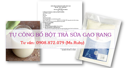 HỒ SƠ TỰ CÔNG BỐ BỘT TRÀ SỮA GẠO RANG