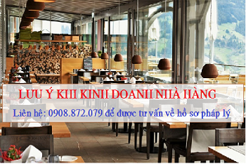 NHỮNG ĐIỀU CẦN LƯU Ý KHI KINH DOANH NHÀ HÀNG