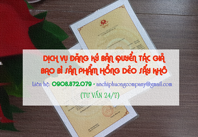 BẢN QUYỀN TÁC GIẢ BAO BÌ SẢN PHẨM HỒNG DẺO SẤY KHÔ