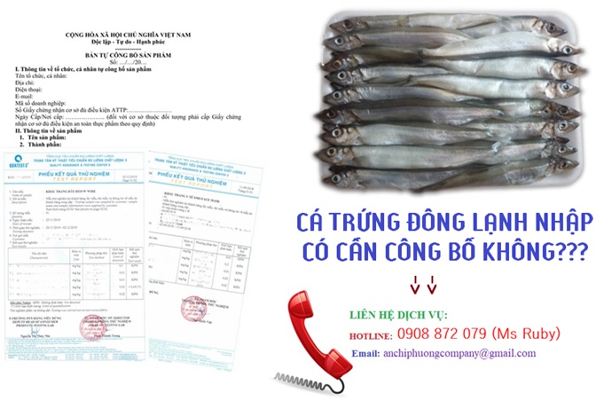 CÁ TRỨNG ĐÔNG LẠNH NHẬP KHẨU CÓ CẦN CÔNG BỐ KHÔNG?