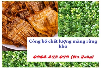 CÔNG BỐ CHẤT LƯỢNG MĂNG RỪNG KHÔ