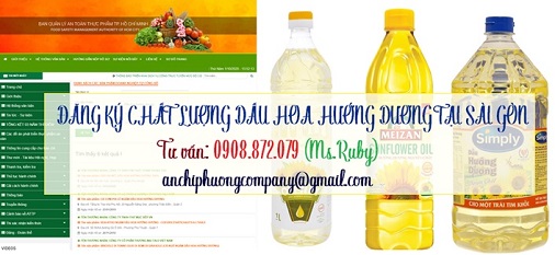 ĐĂNG KÝ CHẤT LƯỢNG DẦU HOA HƯỚNG DƯƠNG TẠI SÀI GÒN
