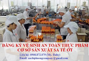 ĐĂNG KÝ VỆ SINH AN TOÀN THỰC PHẨM CƠ SỞ SẢN XUẤT SA TẾ ỚT